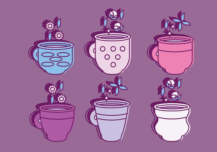 Vector Tea Cups Collection