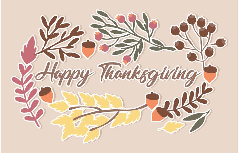Vector Thanks Giving Illustration