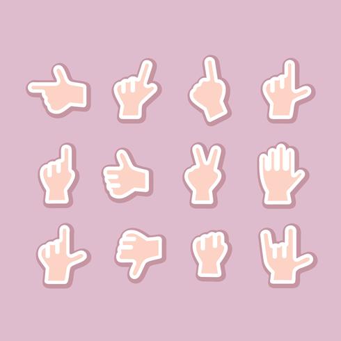 Vector Hand Gestures Icon Set