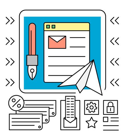 Free Linear Web Icons vector