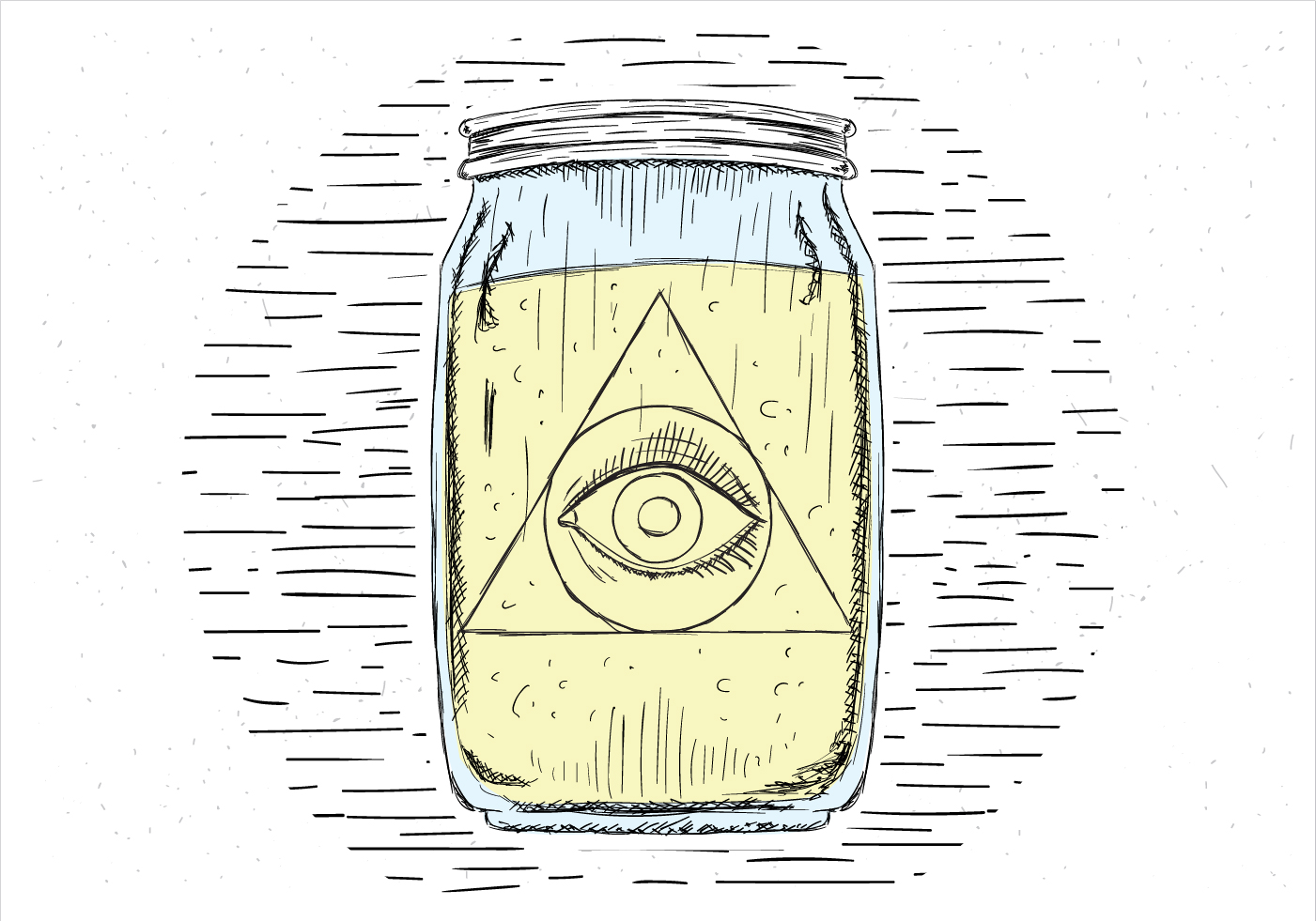 Free Hand Drawn Vector Eye In Jar 174315 Vector Art at Vecteezy