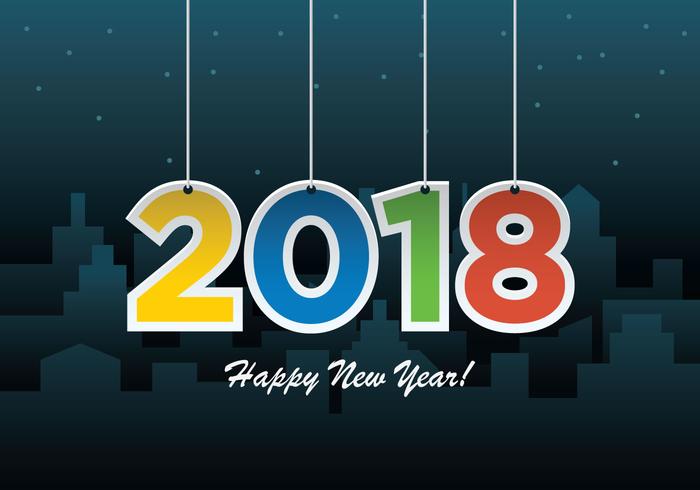 Happy New Year Background Vector 