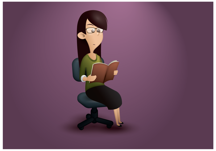 Free Bookworm Character Vector