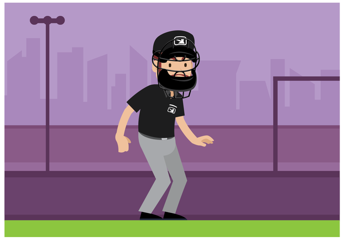 Baseball Umpire Character Vector