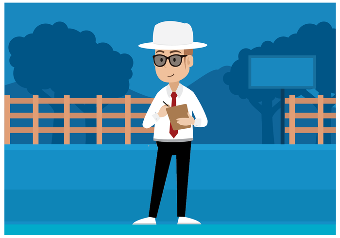 Free Cricket Umpire Character Vector