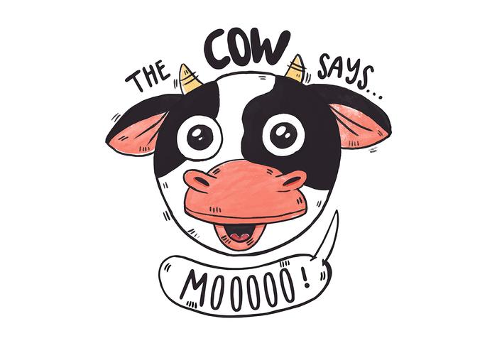 Cute Farm Cow Head With Farm Quote vector