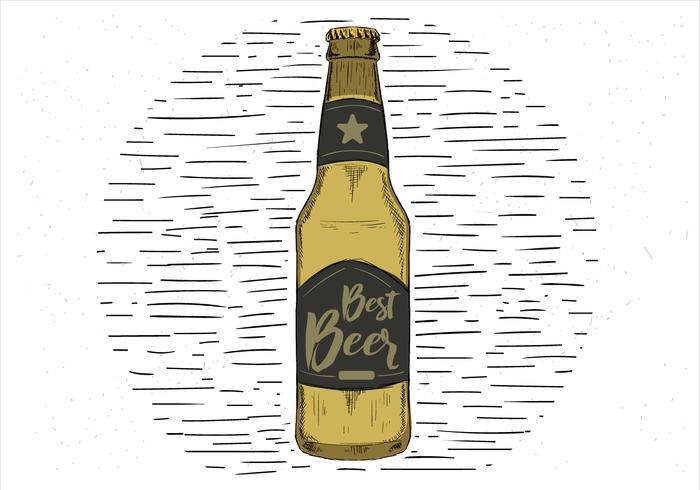 Vector dibujado a mano libre Mejor ilustración de cerveza