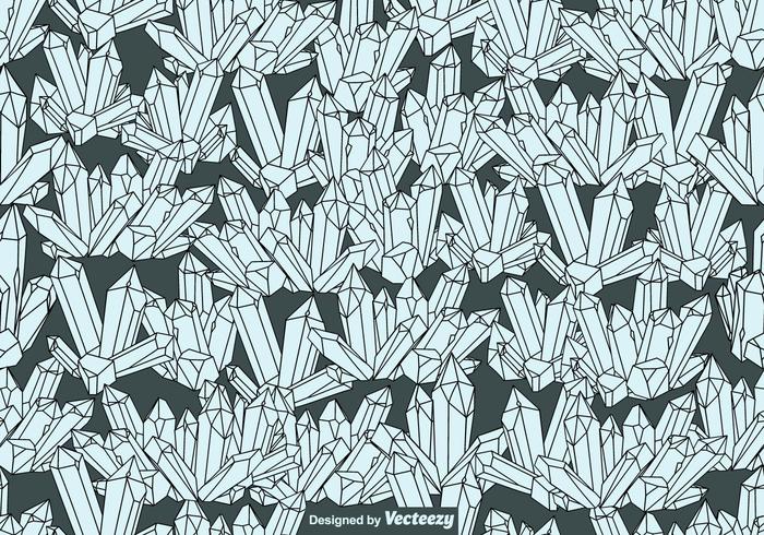 Vector SEAMLESS Quartz Crystals Pattern