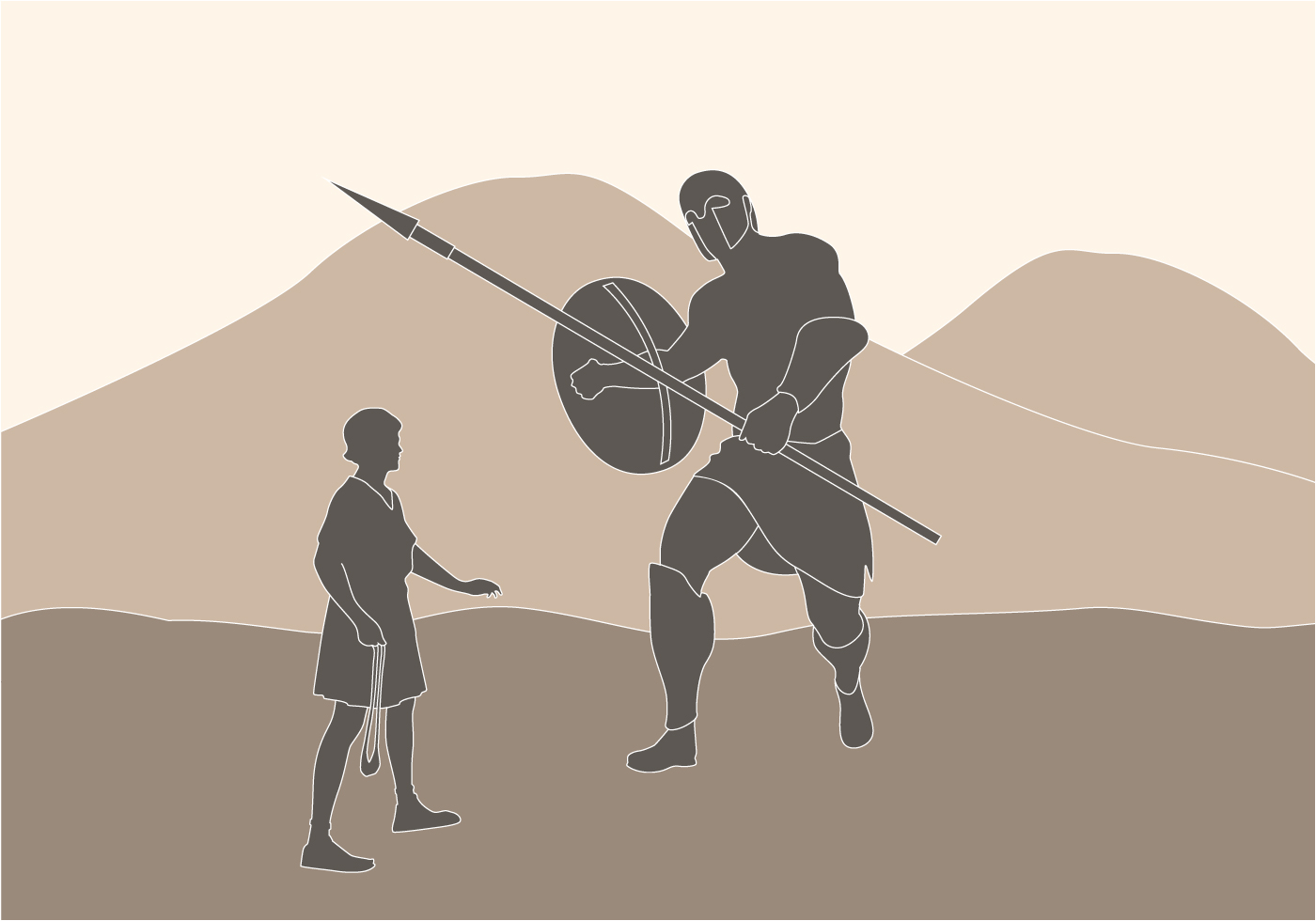 David gegen Goliath Illustration Download Kostenlos Vector, Clipart Graphics, David gegen Goliath Illustration Download Kostenlos Vector, Clipart Graphics,
