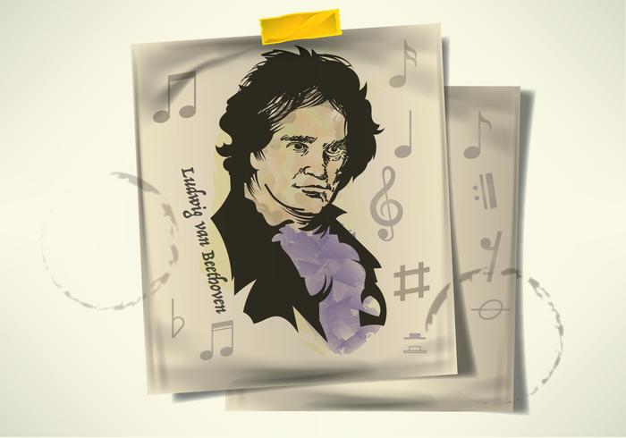 Vectores Beethoven dibujados a mano libre