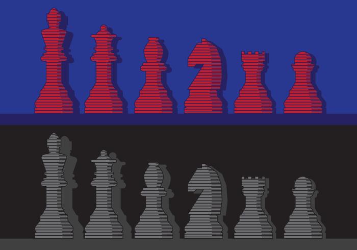 Colección Vintage Chess Pieces vector