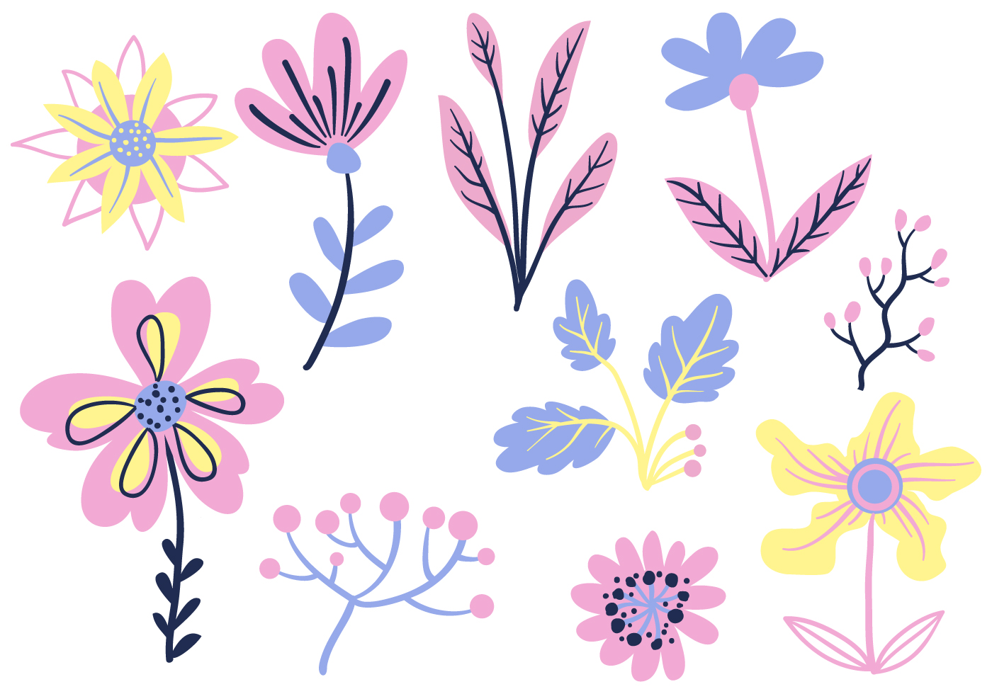 Download Free Simple Flowers Vectors 174506 Vector Art at Vecteezy