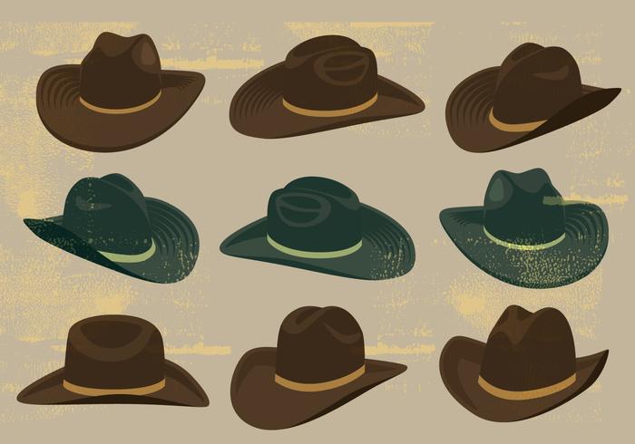 Cowboy Hats Icons Vector Art At Vecteezy