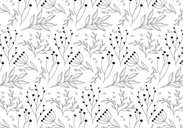 EARMARKED Outline Vector Plant Pattern