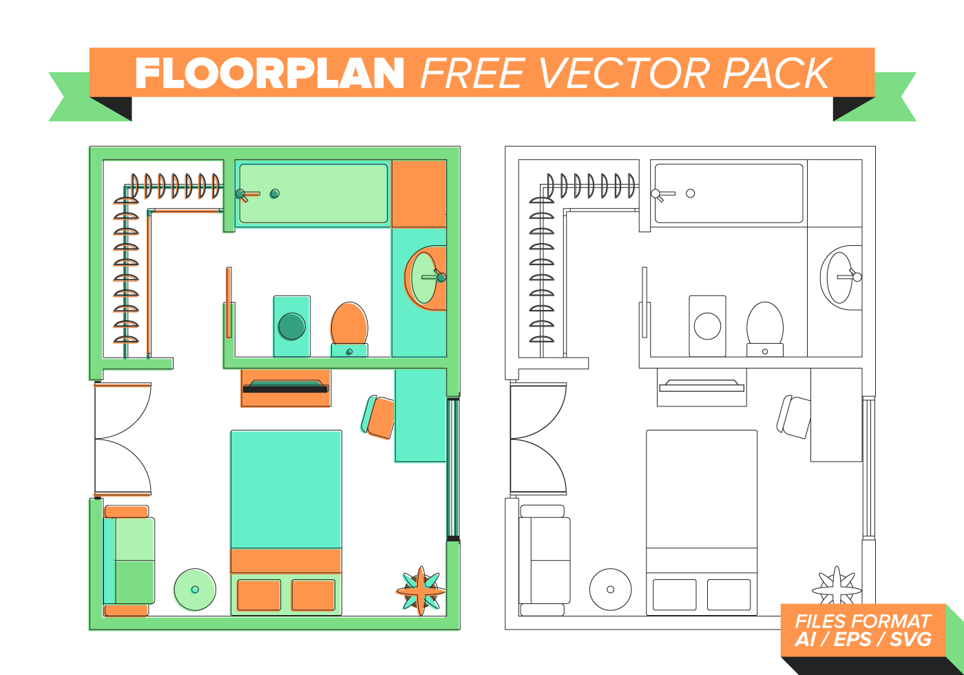 Floorplanfreies VektorPaket Download Kostenlos Vector
