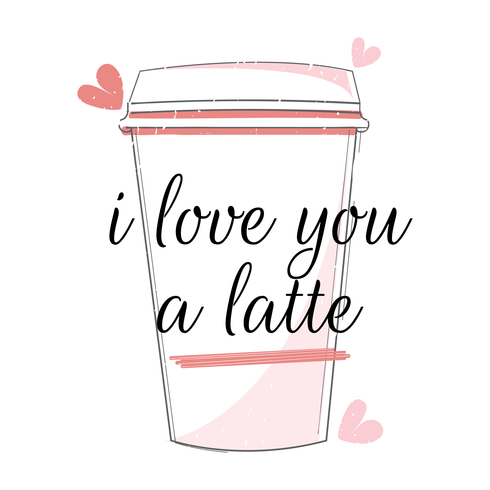 Te amo un Latte vector