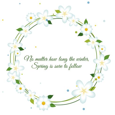 Spring Vector Greeting Card Design