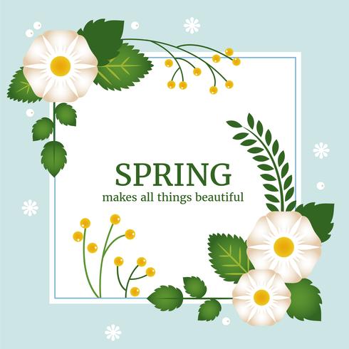 Spring Vector Greeting Card Design