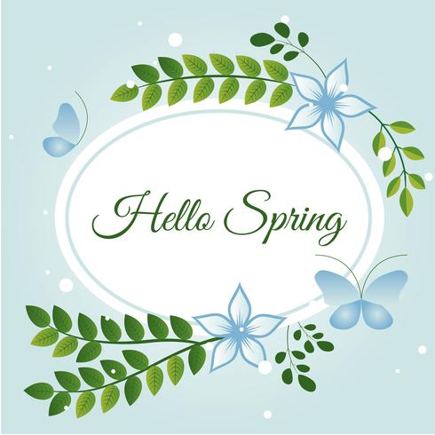 Spring Vector Greeting Card Design