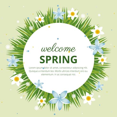 Spring Vector Greeting Card Design