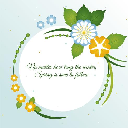 Spring Vector Greeting Card Design