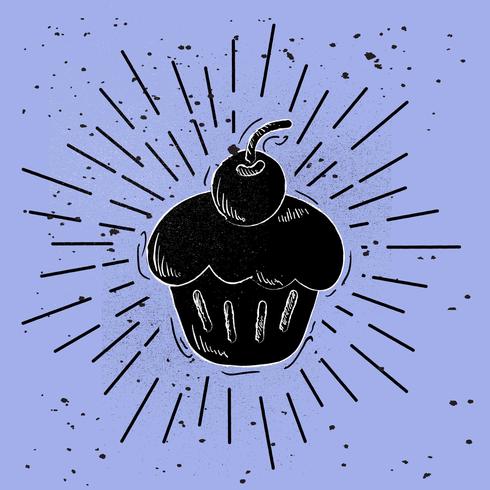 Hand Drawn Vector Cake Illustration