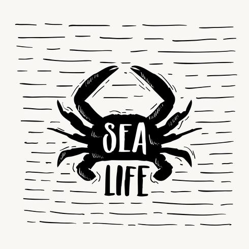 Hand Drawn Vector Typography with Silhouette