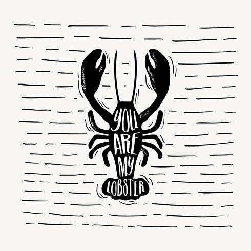 Hand Drawn Vector Typography with Silhouette