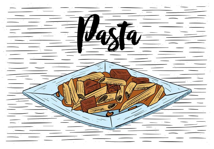 Mano dibuja la ilustración vectorial de alimentos vector