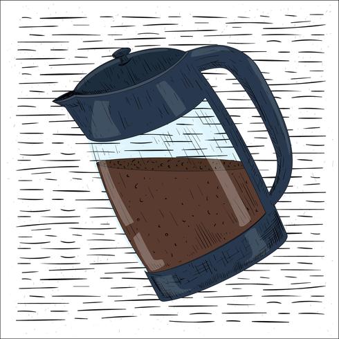 Dibujado a mano ilustración vectorial de café vector