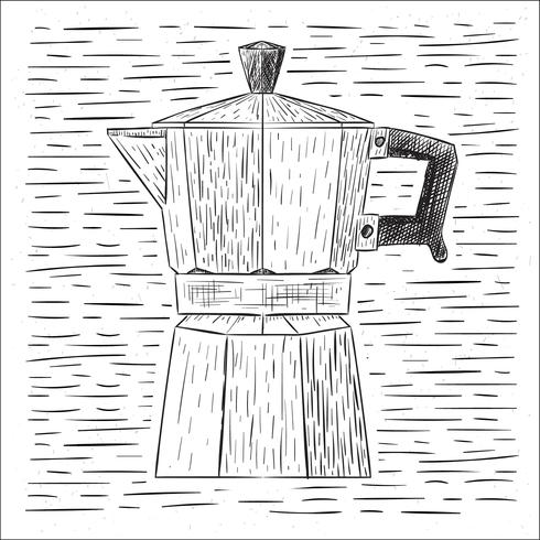 Dibujado a mano ilustración vectorial de café vector