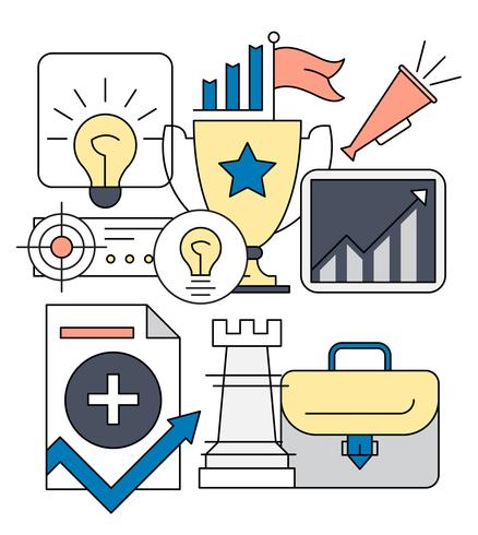 Free Business Strategy Icons vector