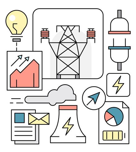 Linear Power Plant vector