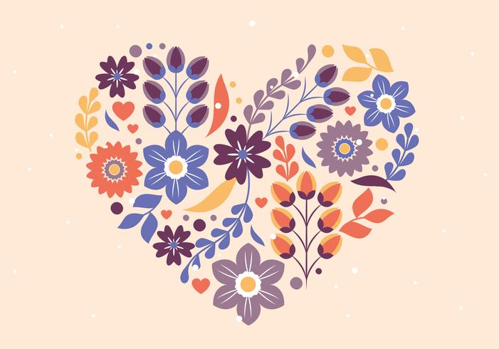 Vector Valentine's Day Flower Illustration