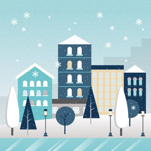 Vector Winter Landscape Illustration