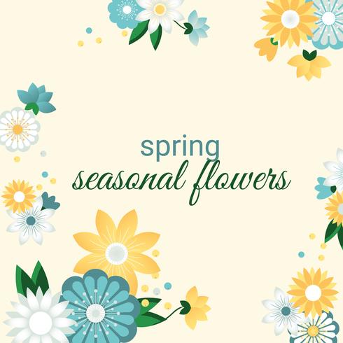 Beautiful Spring Greeting Card Design Illustration vector