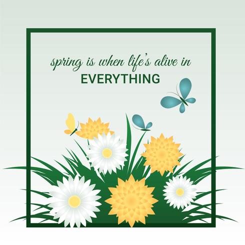 Beautiful Spring Vector Greeting Card