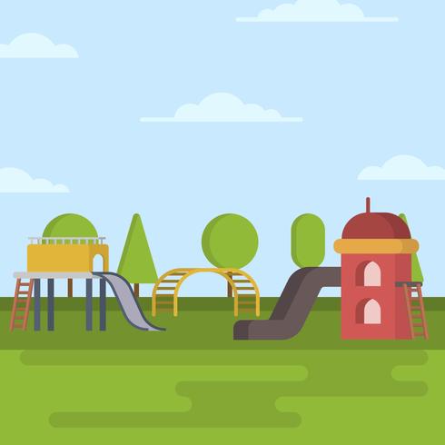 Flat Playhouse Vector Illustration