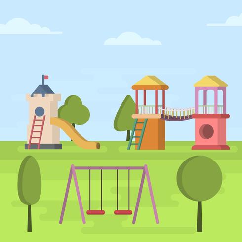 Flat minimalist Playhouse Vector Illustration