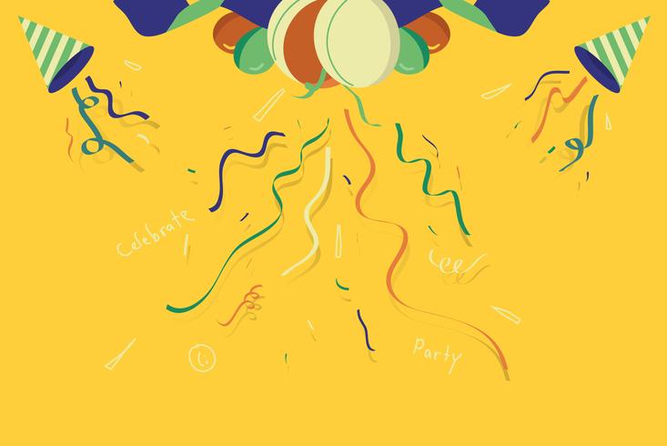 Colorful Confetti Background Decoration Vector