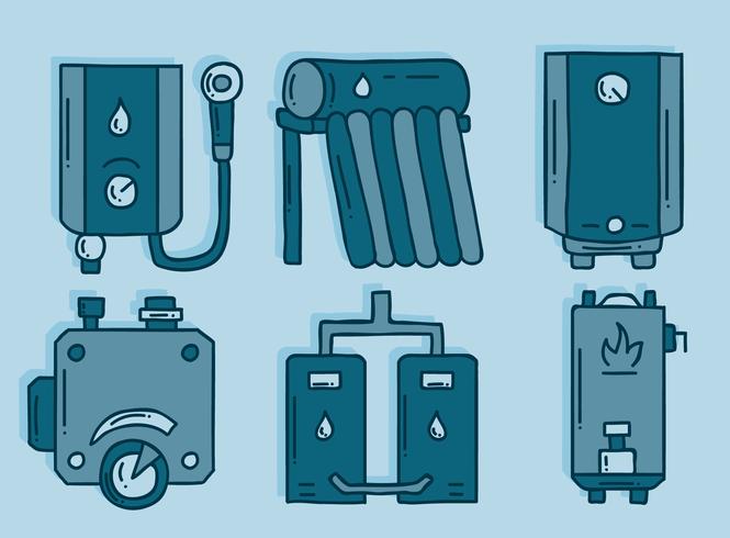 Sketch Water Heater Element Vector