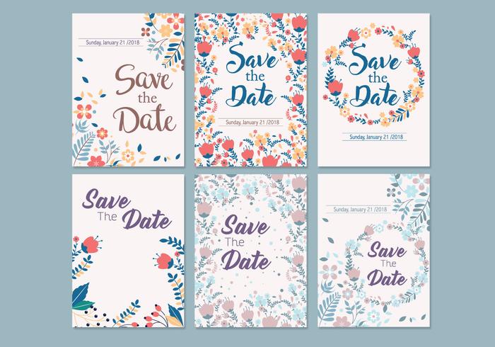 Wedding Save the Date Template Vector