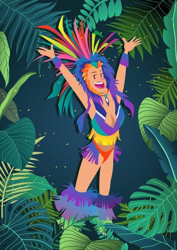 Rio Carnival Dancer vector