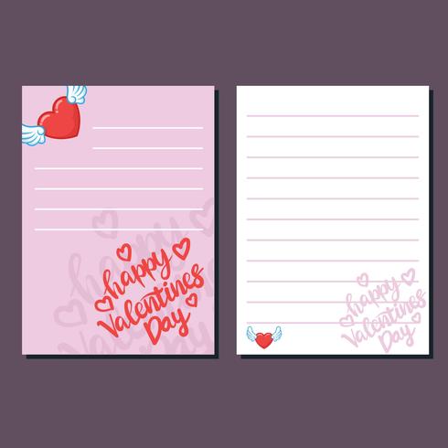 Tarjeta de efectos de escritorio de Valentine Day vector