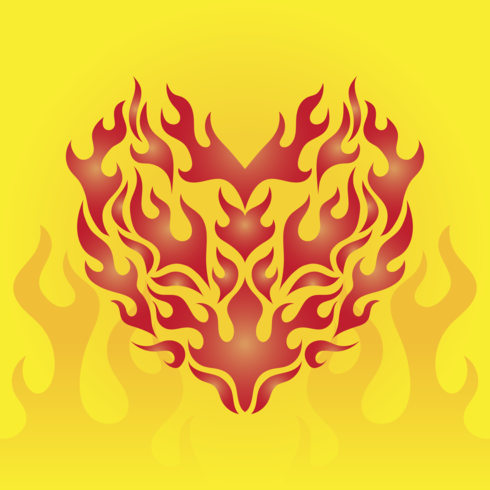 Heart By Flame Vector