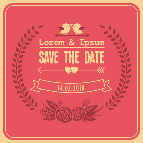 Free Wedding Save The Date Vector