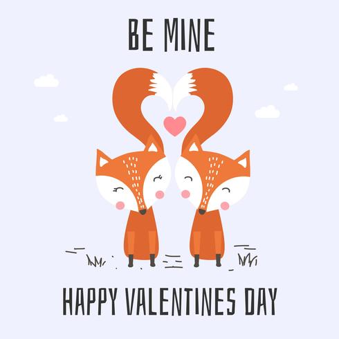 Be Mine Valentine Card Vector