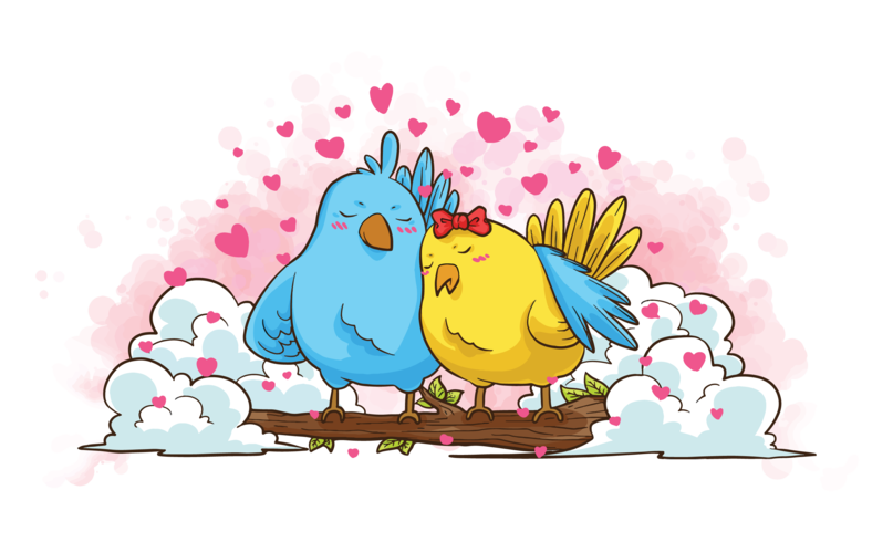 Creatures In Love Vector Illustration - Download Free Vector Art, Stock Graphics & Images