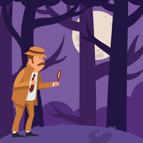 Detective Searching a Clue vector