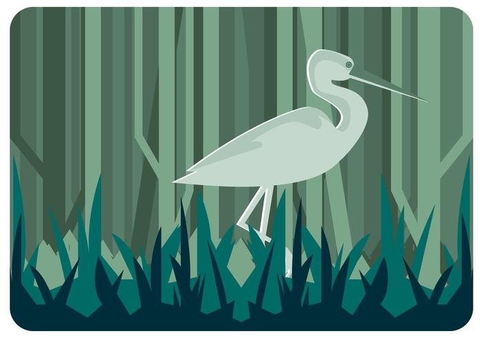 Heron on The Marsh Vector